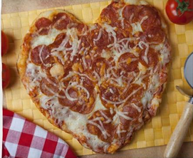 Pasaquale's Valentine's day heart-shaped pizza