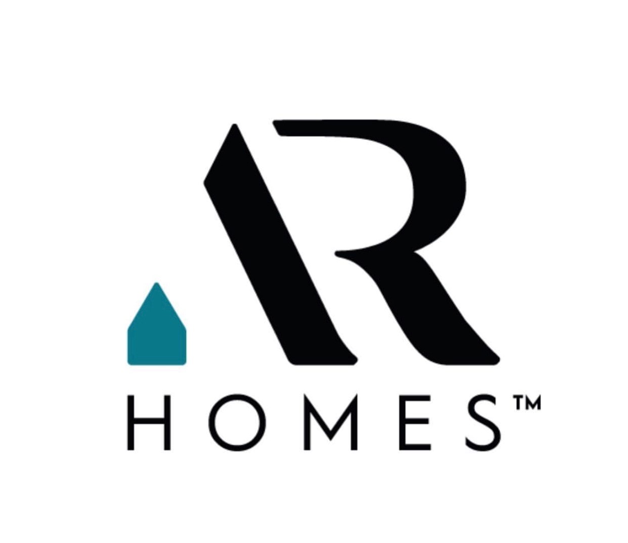 ar homes graphic logo black and blue