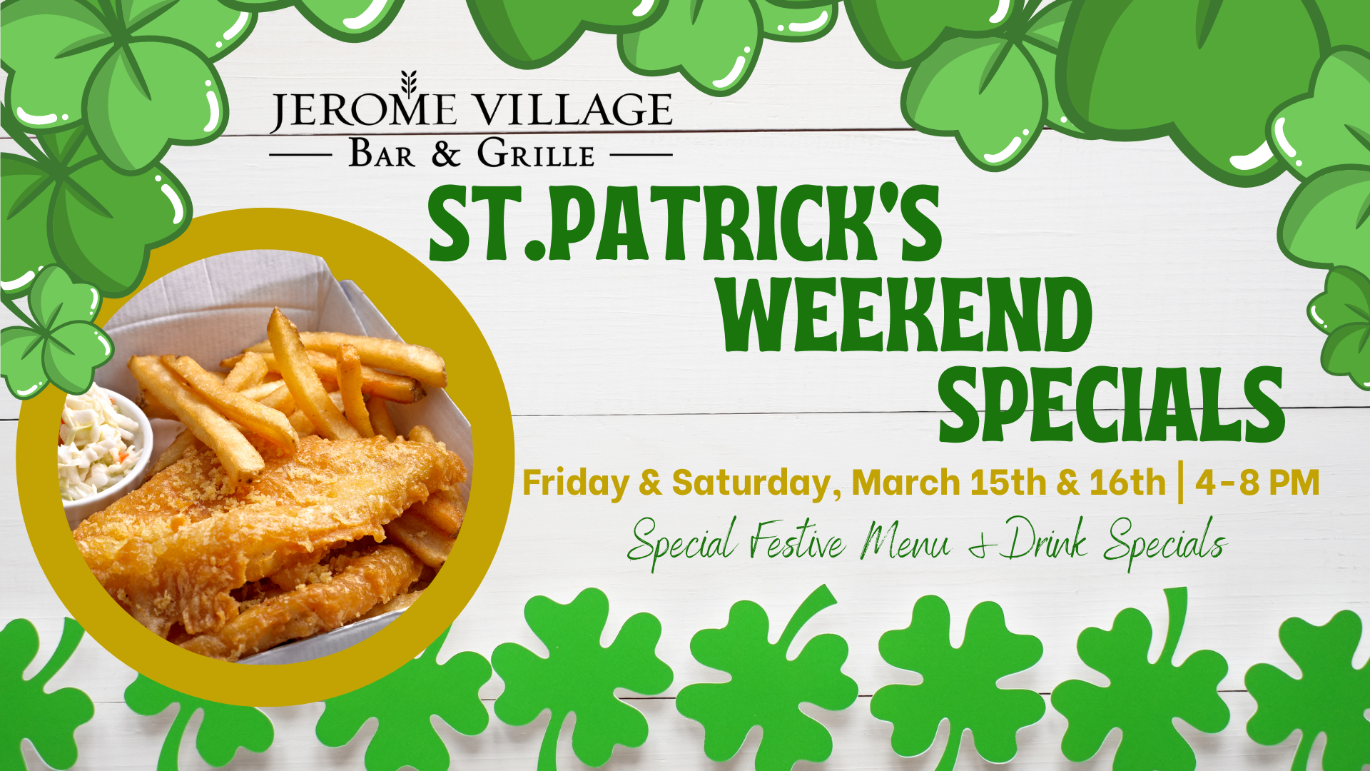 Jerome Village Bar & Grille Specials